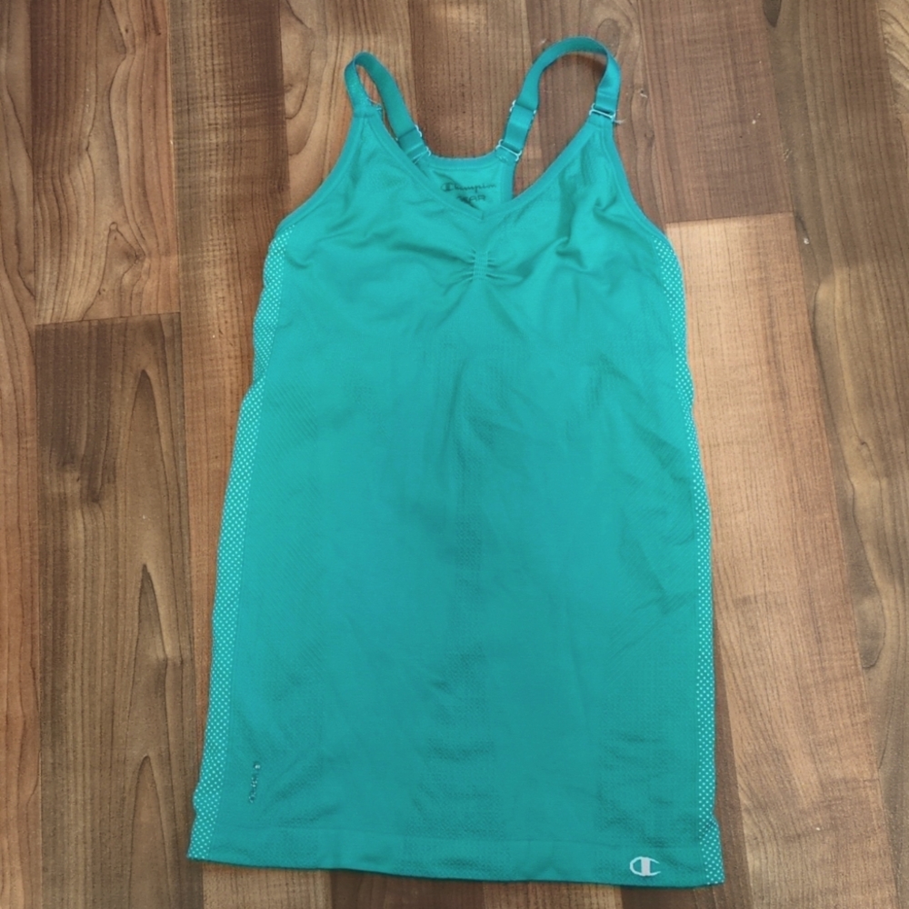 Champion Gear Turquoise Workout Tank with Built in Bra
